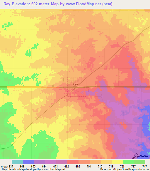 Ray,US Elevation Map