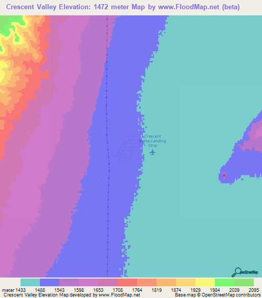 Crescent Valley,US Elevation Map