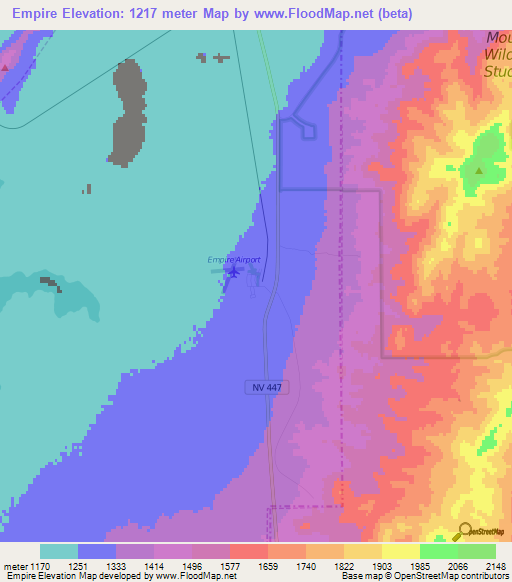 Empire,US Elevation Map