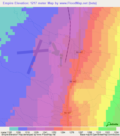 Empire,US Elevation Map