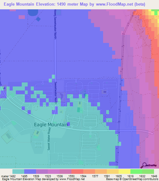 Eagle Mountain,US Elevation Map