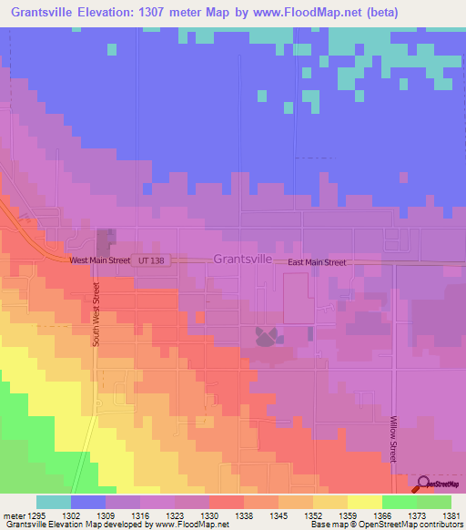 Grantsville,US Elevation Map