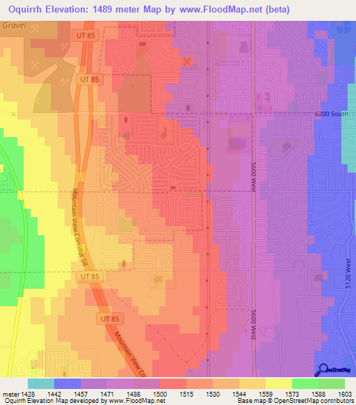 Oquirrh,US Elevation Map