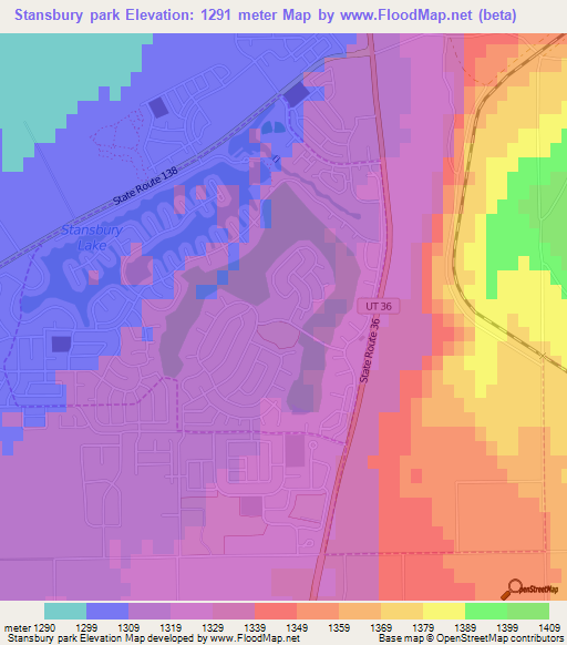 Stansbury park,US Elevation Map