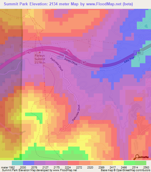 Summit Park,US Elevation Map