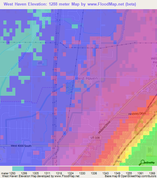 West Haven,US Elevation Map