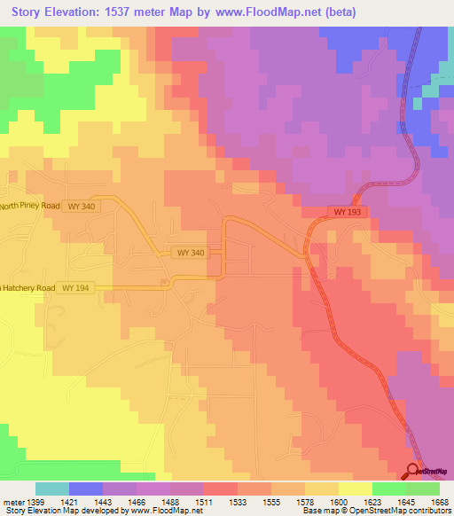 Story,US Elevation Map