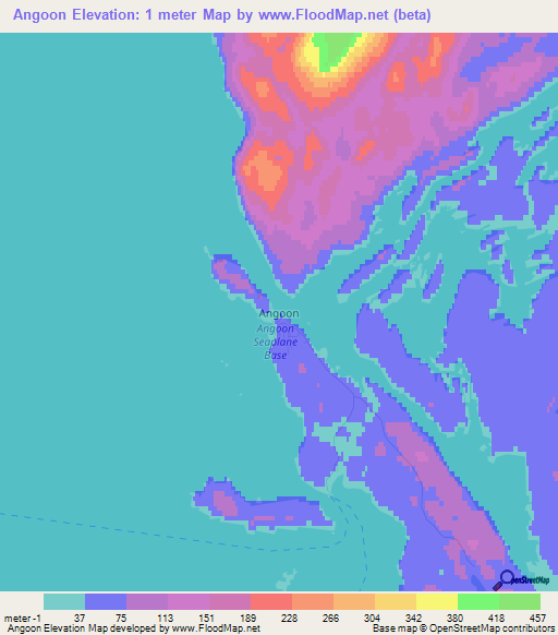 Angoon,US Elevation Map