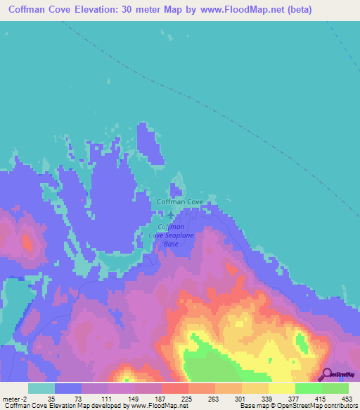 Coffman Cove,US Elevation Map