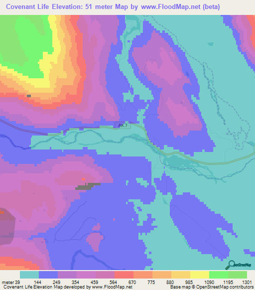 Covenant Life,US Elevation Map