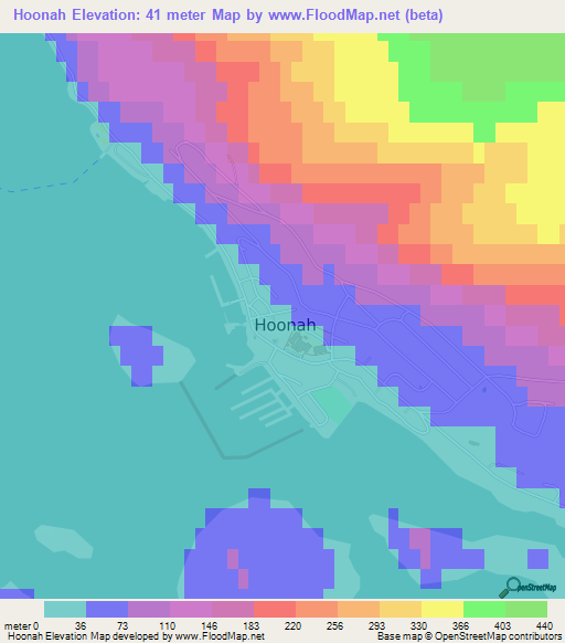 Hoonah,US Elevation Map