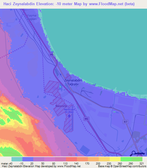 Haci Zeynalabdin,Azerbaijan Elevation Map