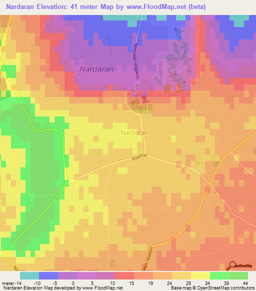 Nardaran,Azerbaijan Elevation Map