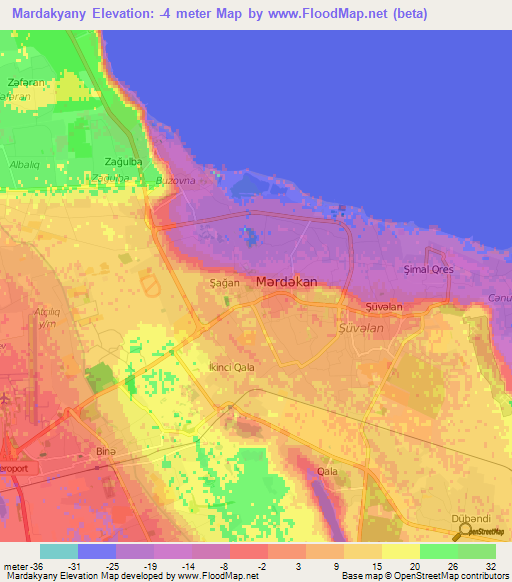 Mardakyany,Azerbaijan Elevation Map