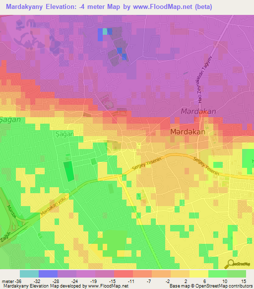 Mardakyany,Azerbaijan Elevation Map