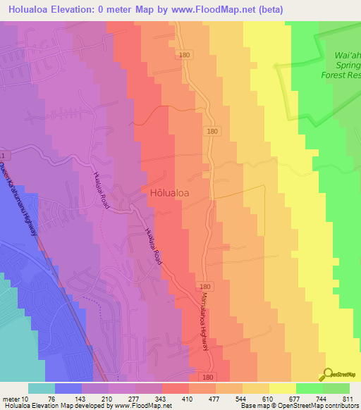 Holualoa,US Elevation Map