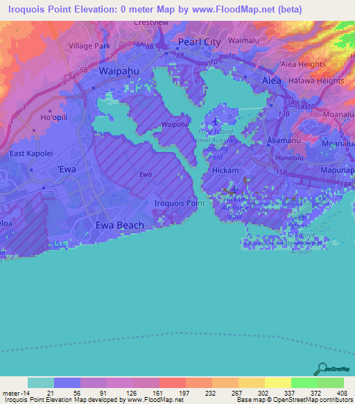 Iroquois Point,US Elevation Map