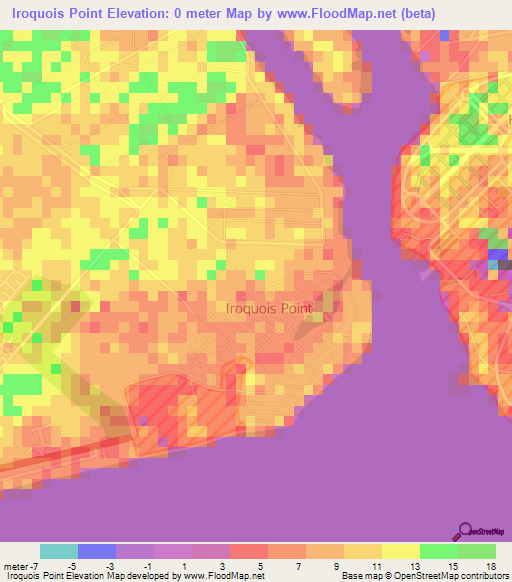 Iroquois Point,US Elevation Map