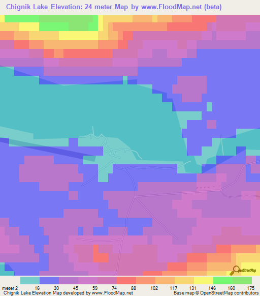 Chignik Lake,US Elevation Map