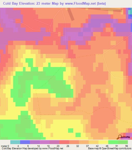 Cold Bay,US Elevation Map