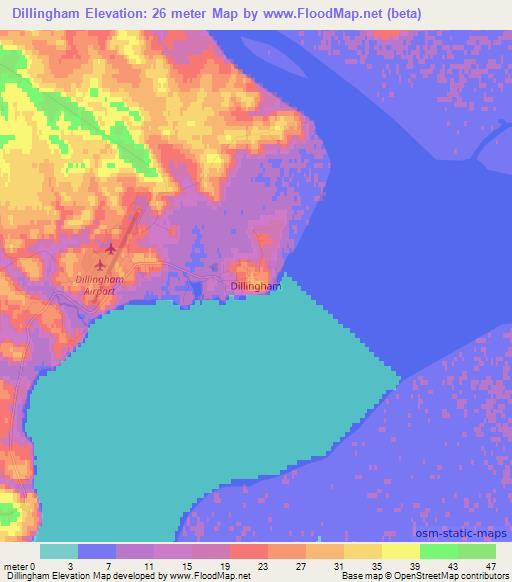 Dillingham,US Elevation Map