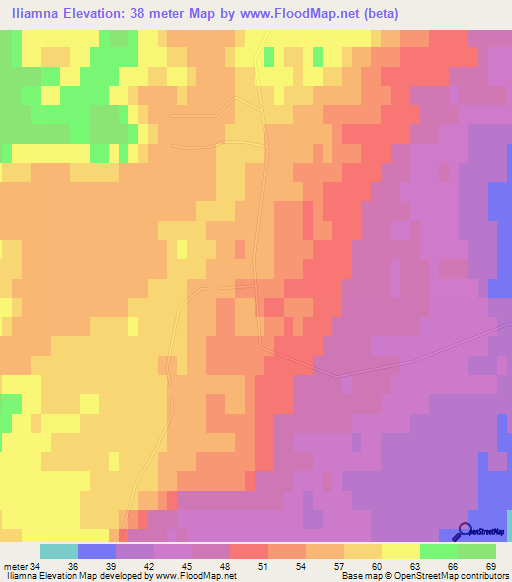 Iliamna,US Elevation Map