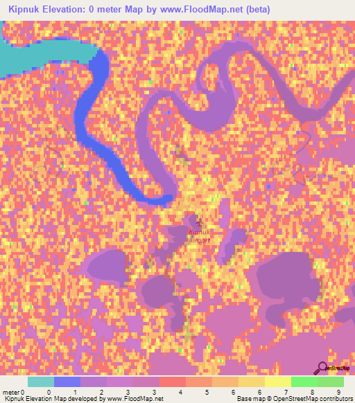 Kipnuk,US Elevation Map