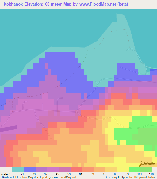 Kokhanok,US Elevation Map