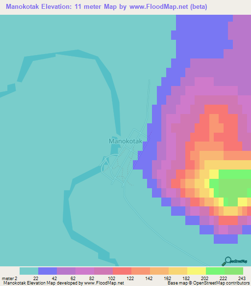 Manokotak,US Elevation Map