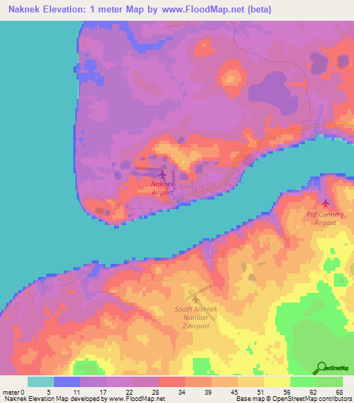 Naknek,US Elevation Map