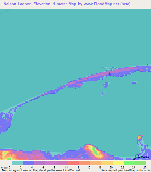 Nelson Lagoon,US Elevation Map