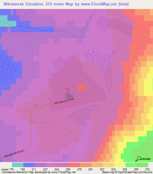 Nikolaevsk,US Elevation Map