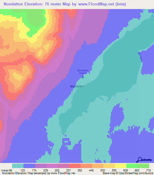 Nondalton,US Elevation Map