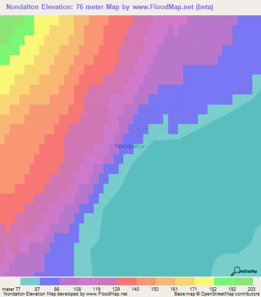 Nondalton,US Elevation Map