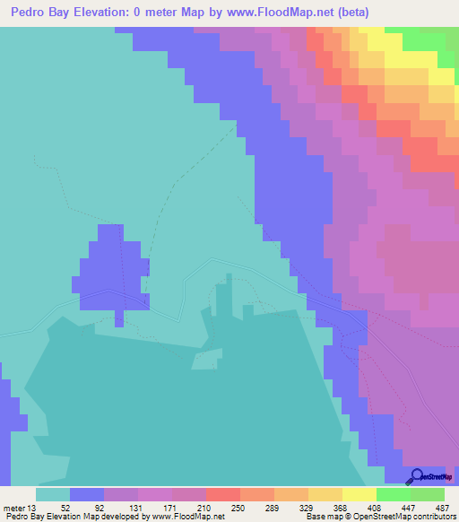 Pedro Bay,US Elevation Map