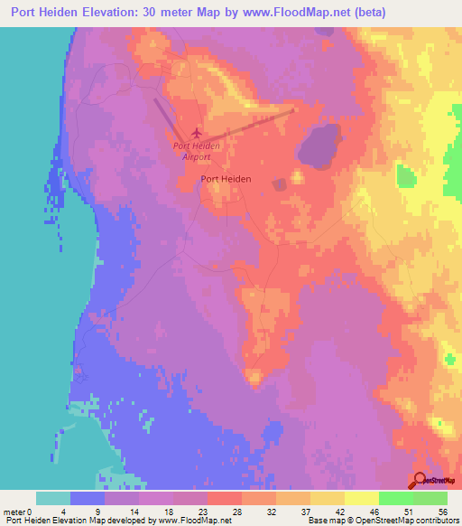 Port Heiden,US Elevation Map