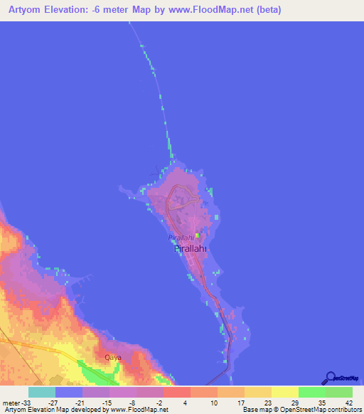 Artyom,Azerbaijan Elevation Map