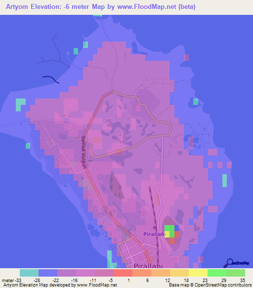 Artyom,Azerbaijan Elevation Map