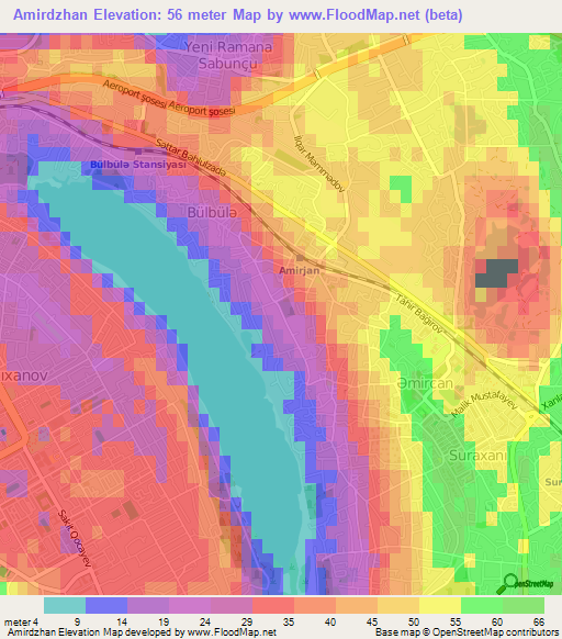 Amirdzhan,Azerbaijan Elevation Map