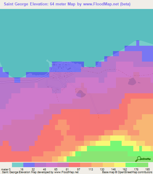 Saint George,US Elevation Map