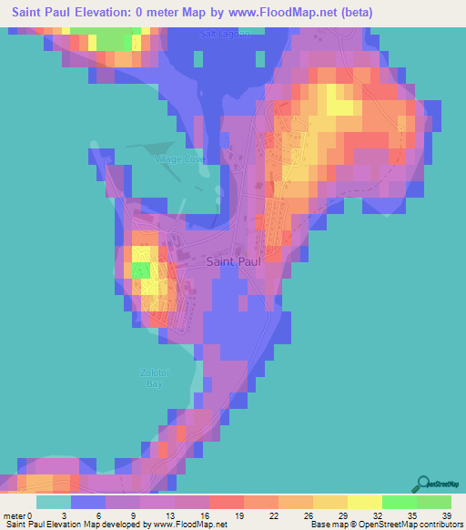 Saint Paul,US Elevation Map