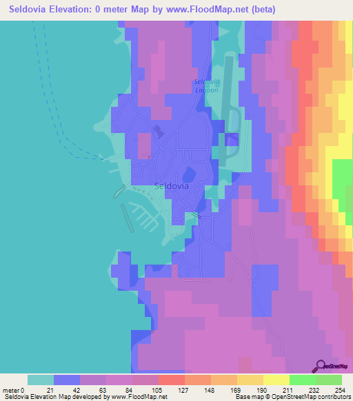 Seldovia,US Elevation Map