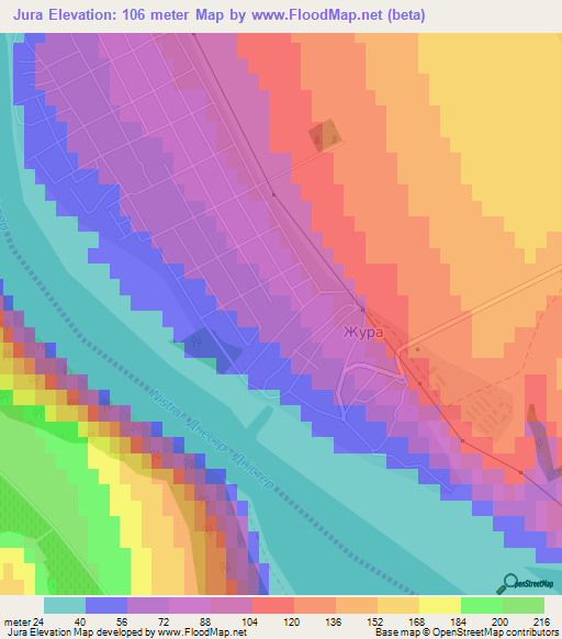 Jura,Moldova Elevation Map