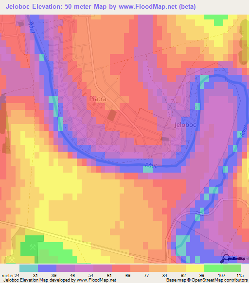 Jeloboc,Moldova Elevation Map