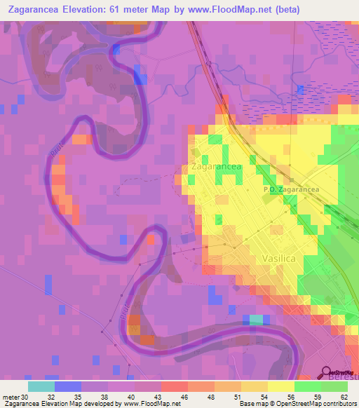 Zagarancea,Moldova Elevation Map