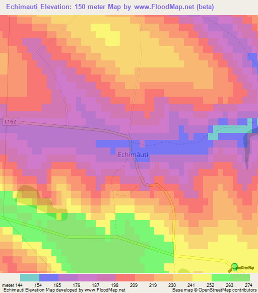 Echimauti,Moldova Elevation Map