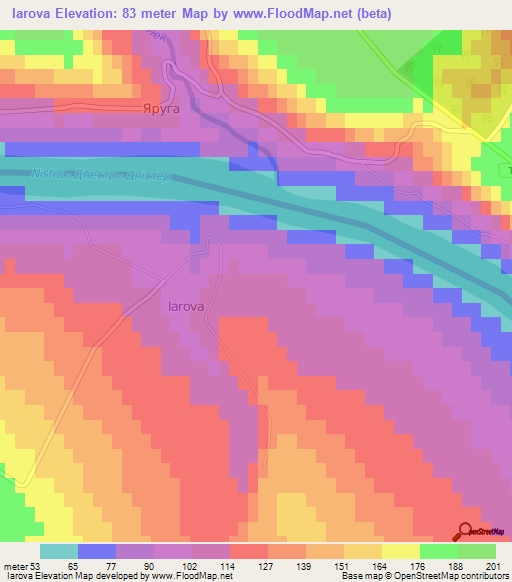 Iarova,Moldova Elevation Map