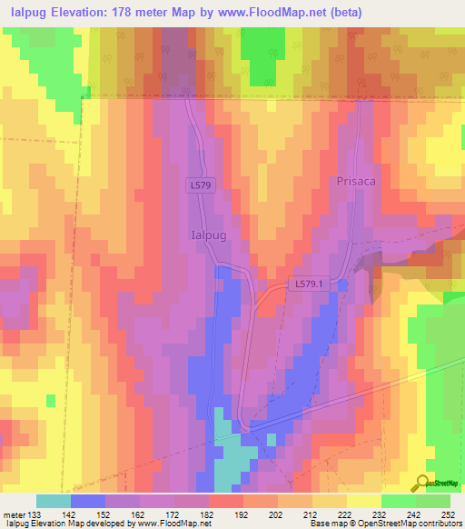 Ialpug,Moldova Elevation Map