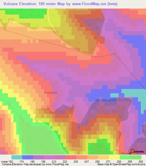 Voloave,Moldova Elevation Map