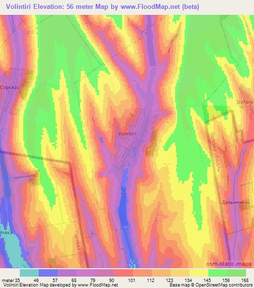 Volintiri,Moldova Elevation Map